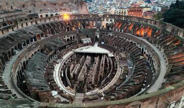 Photos offer stunning aerial views of Rome’s Colosseum and ancient Forum