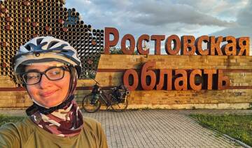 Russian cyclist finds warm welcome on Saudi Arabia’s roads 