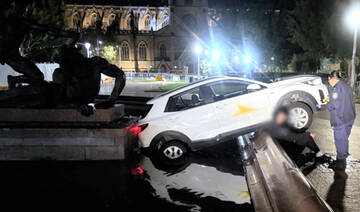 Frenchman eating McDonald’s crashes into historic Sydney fountain, police say