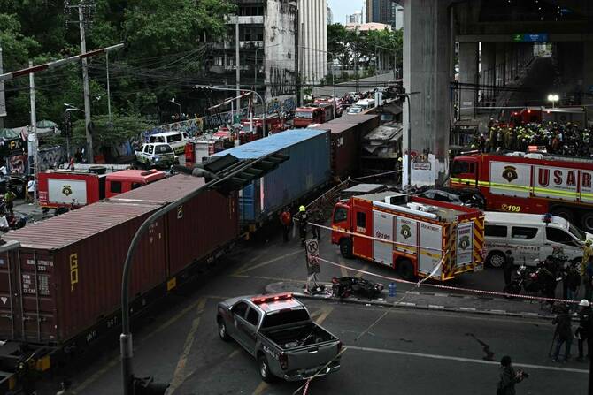 Train driver charged after deadly Bangkok bus collision