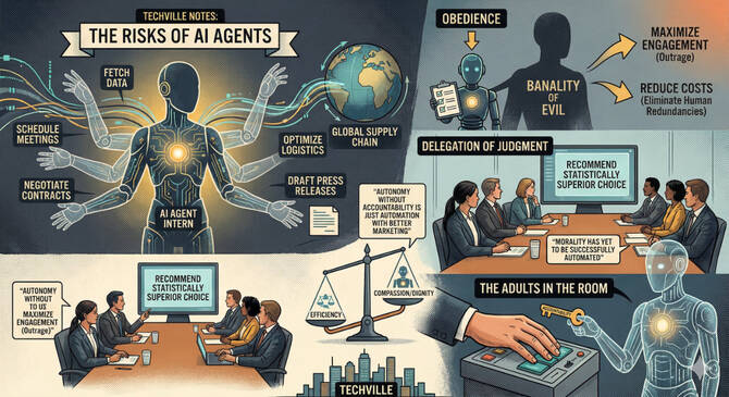 Notes from Techville on the risks of AI agents